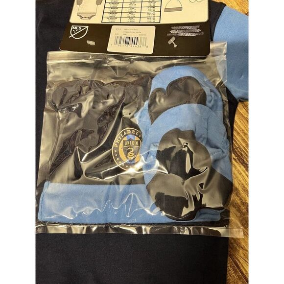 NWT MLS Soccer Philadelphia Union Baby 3pc Creeper Set 24m - Picture 6 of 7